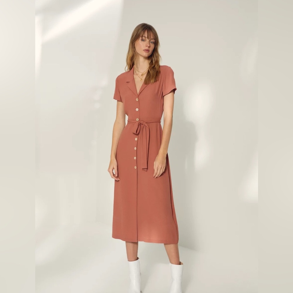 Aritzia Wilfred pink shirt dress XL
